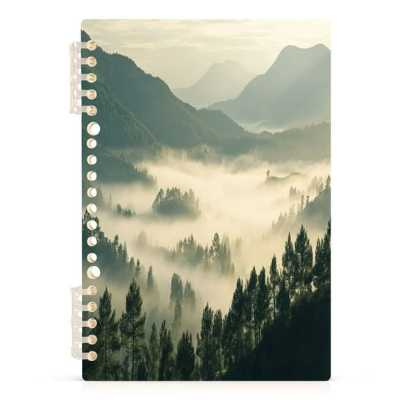 Forest Filled with Fog Notebooks 1-subject Journal 60 Sheets A5 College Ruled Paper Detachable Ring 8.3"x5.7"
