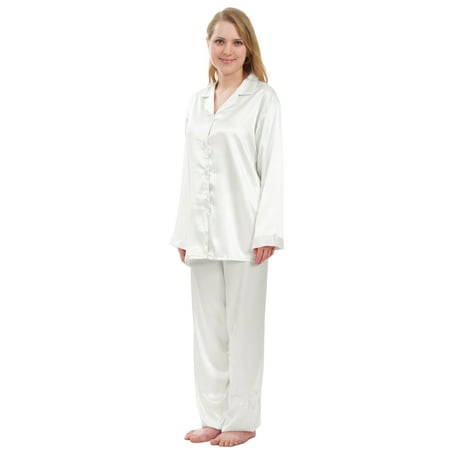 

Leisureland Classic Women s Stretch Satin Pajama Set