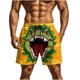 thumbnail image 1 of Pantalones de Baño de Cintura Elástica para Hombres Pantalones Cortos de Playa de Bolsillo Doble con Impresión Divertida, 1 of 9