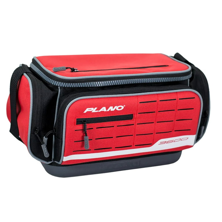 Plano Weekend Series 3600 Deluxe Mallette de rangement en tissu rouge,  taille moyenne, comprend 2 boîtes de rangement utilitaires 3600 Stowaway,  sac de pêche souple, rangement de qualité supérieure : : Sports et  Loisirs