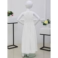 thumbnail image 5 of YONGHS Kids Girls Wedding Bridesmaid Dress Sleeveless Halter Neck Chiffon Long Ball Gown 4-16 White 4, 5 of 7