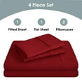 thumbnail image 3 of HURBANE HOME Decor 4 Pieces Solid Bed Sheet Set - 2600 Series, Soft Cooling Sheets & Pillowcases Without Fillers, Hotel Luxury, Classic Collection With 16" Deep Pocket, Shrink & Fade Resistant, 3 of 9