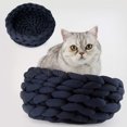thumbnail image 4 of Lits pour Chats d'Intérieur Chiens, Lit pour Chaton Chiot Chaton Rond Doux Polyester Coton Coussins pour Animaux Lits Lavables, 4 of 6