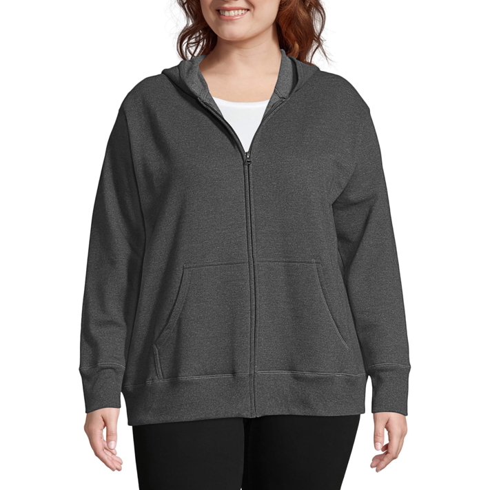 Just My Size Women's Plus Size Fleece Zip Hood Jacket