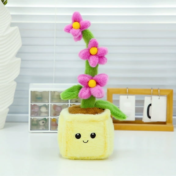 Simulation Cartoon Sunflower Tulip Potted Plant Plush Toy, Stuffed Animals Plush Toys, Plush Pillow Toys, Cute Plush Dolls, Christmas Gifts