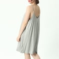 thumbnail image 3 of Defitshape Women's Bamboo Nightgown Sleepwear Cotton Cami Loungewear Plus Size Night Dress Soft Sleeveless Short Summer Camisole Pj Pajama Sleep Dress Grey 4X, 3 of 5
