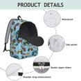 thumbnail image 4 of Monster Cartoon Truck Blue Pattern Backpack for School, Cute School Bag with Adjustable Shoulder Straps and Padded Back, 15.7"x11.8"x5.5", 4 of 5