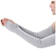 thumbnail image 3 of Dyfzdhu Warmer Mitten Hole Arm With Thumb Sleeve Long For Women Warmer Gloves Gloves Knited Fingerless Wrist Blend Gloves Beige, 3 of 9