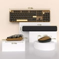 thumbnail image 3 of Combos de teclado y ratón Links9+ Retro Wireless Coffee, 3 of 6