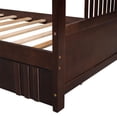 thumbnail image 5 of Arcticscorpion Twin Daybed, Kids Wood Bed with Drawers on Casters for Bedroom, Espresso, 5 of 7