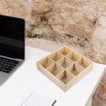 thumbnail image 4 of OULII 1Pcs Wood Jewelry Organizer Khaki Storage Box Rectangular Simple and Warm for Vanity Table, 4 of 6