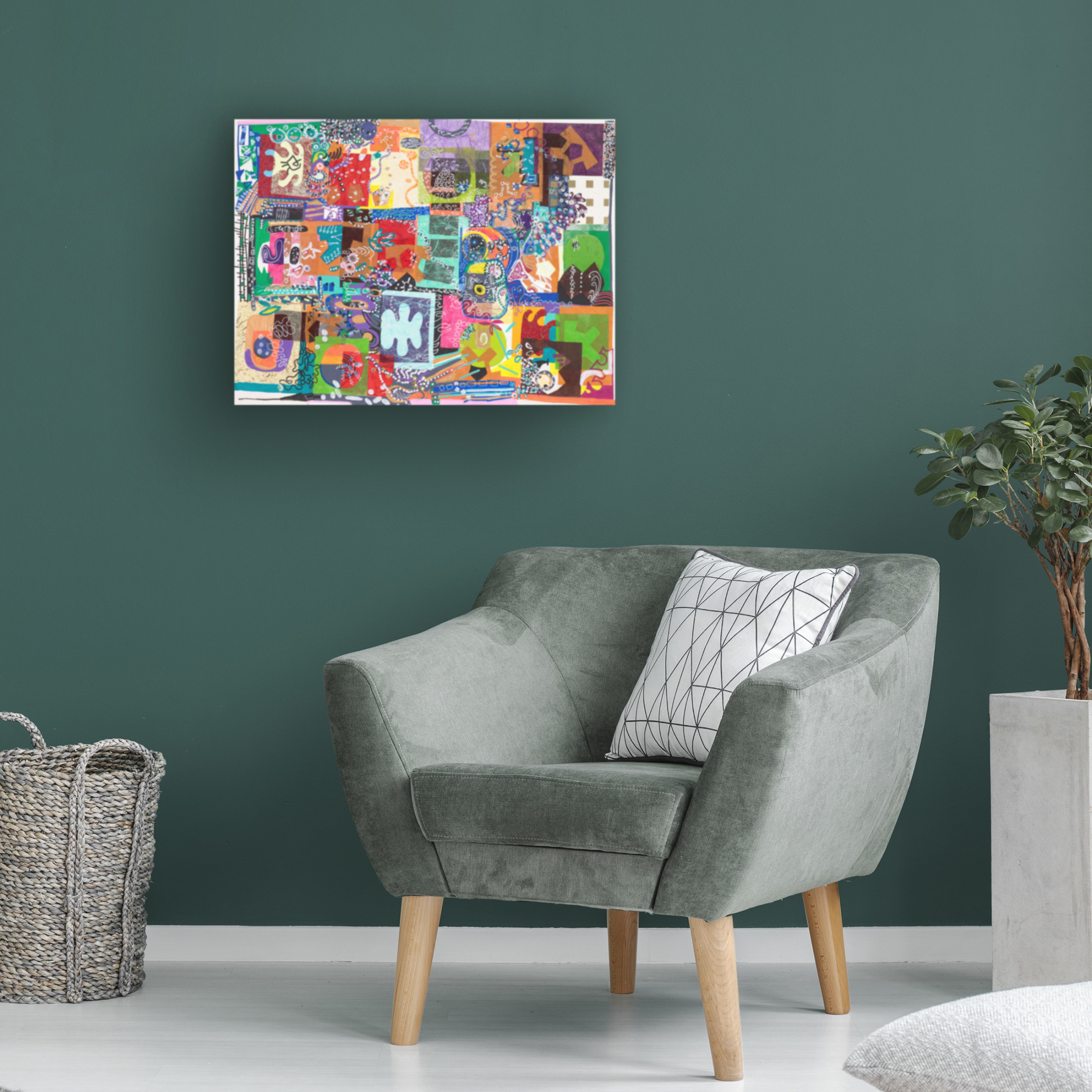 Canvas Wall Art - Ellen Kossoff 'Granny' Wall Art for Living Room, Bedroom, or Office Décor by Trademark Fine Art - 19 x 14 Inches