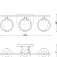 thumbnail image 4 of Designers Fountain Teatro 23.75 inch 3-Light Brushed Gold Modern Bathroom Vanity Light Fixture with Etched Opal Glass Shades, D296C-3B-BG, 4 of 9