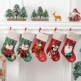thumbnail image 2 of Juego de 5 medias navideñas grandes de 18 pulgadas para colgar en la chimenea con puños de felpa, Papá Noel, muñeco de nieve, reno, elfo para decoración navideña, decoración del árbol de Navidad, 2 of 4
