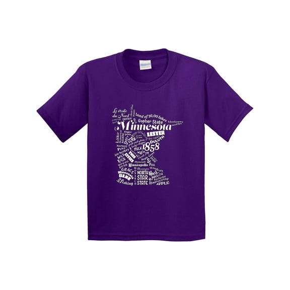Inktastic Minnesota State Word Salad Youth T-Shirt