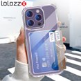 thumbnail image 2 of Four Corner Anti Falling Card Slot Bag Transparent Case For iPhone 16 15 Pro Max 14 13 12 11 XR XS 7 8 15 Plus HD Acrylic Cover Transparent For iPhone 11ProMax, 2 of 6