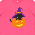 thumbnail image 4 of Inktastic Black Cat, Pumpkin, Cat With Witch Hat, Halloween Youth T-Shirt, 4 of 5