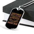 thumbnail image 3 of Badass Sagittarius Zodiac Necklace Stainless Steel or 18k Gold Dog Tag 24" Chain, 3 of 8