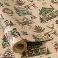 thumbnail image 2 of Christmas Wrapping Paper Roll Vintage Christmas Santa Reindeer Snowman House Gift Wrap for Birthday, Kids, Family, Friends, Xmas Gifts, 58x23in, 1 Roll, 2 of 7