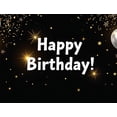 thumbnail image 5 of LUUFILx 40th Birthday Backdrop Banner Gold Black Party Decoration Supplies Photography Props Vintage Elegant Background Balloons, 5 of 8