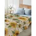 thumbnail image 5 of Farmhouse Sunflower Flat Sheets Only King Size, Soft Breathable Bed Top Sheets for Mattress, Retro Summer Botanical Luxury Bedding Flat Sheets for Home Hotel Bedroom Bed Protection, 5 of 9