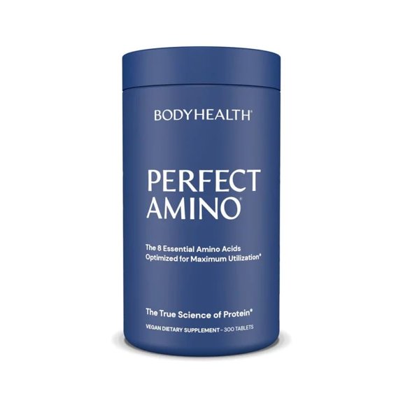 BodyHealth PerfectAmino Tablets (300ct) - 8 Essential Amino Acids, Vegan, Boost Energy & Recovery