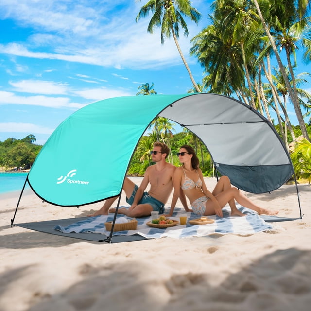 Carpa de playa Sportneer 245 x 142 cm con protección UV UPF 50+