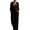 188#Black, variant on 2 Piece Linen Set for Women Loose Fit Button Down Sets Casual Vacation Outfits Cotton Linen Pants Suit Navy 2XL