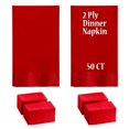 thumbnail image 1 of Perfectware - Servilletas de cena de 2 capas, rojo, 50 quilates, 15 x 17 pulgadas, paquete de 50 unidades. Ideal para fiestas, 1 of 7