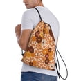thumbnail image 3 of Kdxio Hippie Ditsy Floral Print Drawstring Backpack Bag,Waterproof Draw String Back Sack, Gym Drawstring Bags Swim Bag For Unisex, 3 of 9