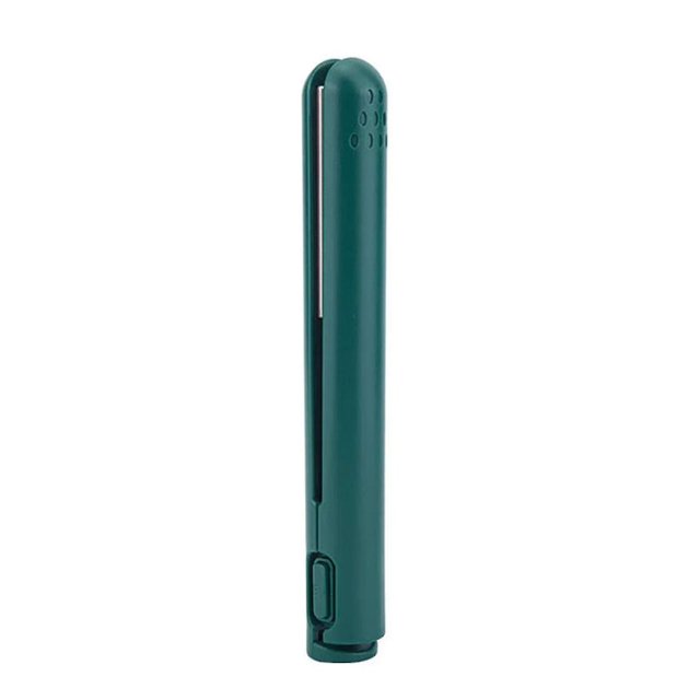 Ceramic Dual-purpose Curling Iron, 2 In 1 Mini Hair Curler, Ceramic Mini Hair Curler, Portable Hair Iron Hair Straightener Curler Green