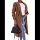 thumbnail image 2 of Abrigos Largos de Lana para Mujer, Gabardina, Blazer Cruzado, Abrigo, Otoño e Invierno Caqui Oscuro L, 2 of 8