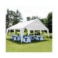 thumbnail image 3 of Homestock Art Nouveau Allure 20 Ft X 20 Ft White/White Tent - Spacious Outdoor Canopy For Weddings, Parties, And Events, Weather-Resistant With Elegant Design, 3 of 3