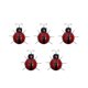 thumbnail image 1 of 5PCS Decorativa Mariquita Sunnimix Hierro Rojo 10 cm Escultura de pared, 1 of 6