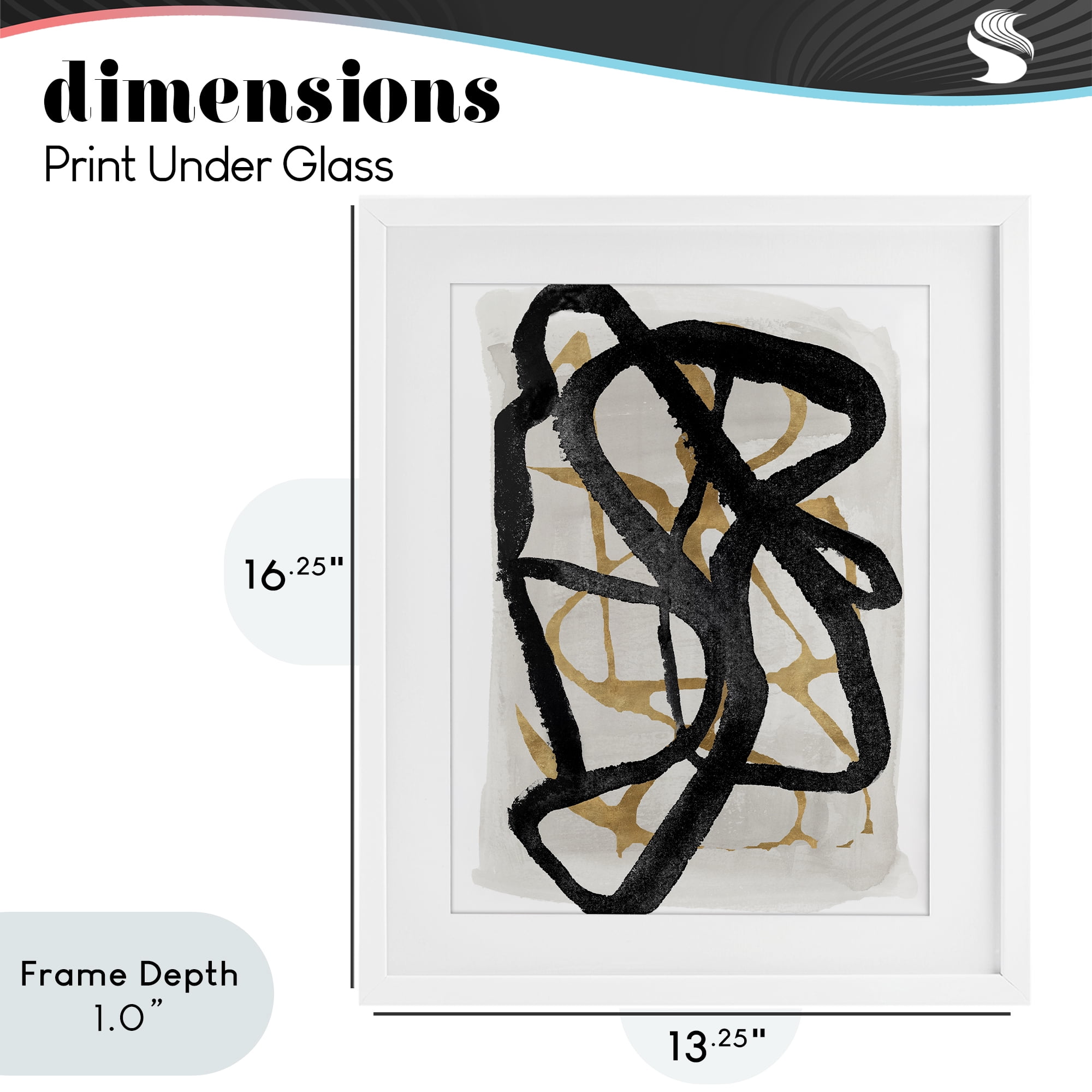 Stupell Industries Expressive Hindsight in Black White Framed Print Under Glass, design by Lucille Price