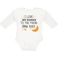 thumbnail image 3 of Inktastic I Love My Family to the Moon and Back Boys or Girls Long Sleeve Baby Bodysuit, 3 of 5