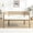 Natural Ash + Beige, variant on Christopher Knight Home 47.5" Rattan Boucle Upholstered Loveseat, Rubberwood Frame, Walnut+Green