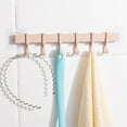 thumbnail image 4 of Clearance! Leott Hooks Coat Hooks Wall Mount Coat Rack Wall Mount with 6 Hooks White Wall Mounted Modern Coat Rack Coat Hook Is Suitable for Living Room Entrance Bedroom Kitchen Bathroom Etc, Pink, 4 of 8