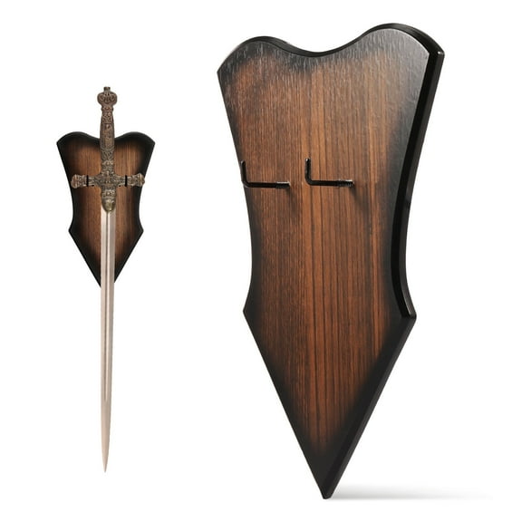 Sword Wall Mount Adjustable Vertical Sword Stand Multifunctional Wood Katana Wall Mount for Displaying Bow Dagger Axe Anime Prop