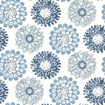 Chesapeake Sunkissed Blue Floral Prepasted Non Woven Blend Wallpaper, 20.5-in by 33-ft, 56.4 sq. ft.