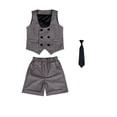 thumbnail image 4 of WhouRiu Boys School Uniforms Outfits Kids Vest Shorts And Bow Tie Sets Casual Summer Daily Clothes, 4 of 4