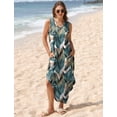 thumbnail image 3 of Ronuti Womens 2026 Summer Tank Dresses Maxi Vacation Beach Dresses with Pockets Casual Sleeveless Sundresses, 3 of 8