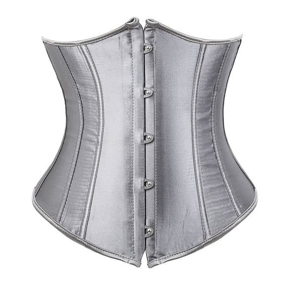 Womens Casual Royal Boned Corset Top Waist Trainer Tummy Control Comfortable Elegant Shapewear Grey L