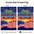 thumbnail image 3 of SPXUBZ Labor Day Garden Flag 12x18 Inch, Patriotic American Linen Yard Flag, Outdoor Decorative Flag for Garden Lawn Porch Holiday Seasonal Decoration, 3 of 5