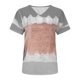 thumbnail image 4 of Blusa de manga corta con cuello en V informal para mujer a la moda, camisetas de verano Pompotops  hkajfhjk465936, 4 of 5