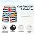 thumbnail image 5 of Balery Colorful Llama Mens Swim Trunks Swim Shorts for Men Quick Dry Inseam Beach Shorts with Compression Liner Pocket-Large, 5 of 9