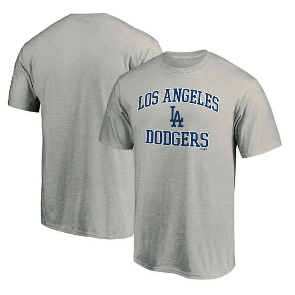 Men's Heather Gray Los Angeles Dodgers Heart & Soul T-Shirt