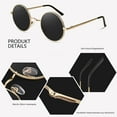 thumbnail image 2 of Retro Lennon Round Polarized Sunglasses Men Women UV400 Protection MEZ1, 2 of 5
