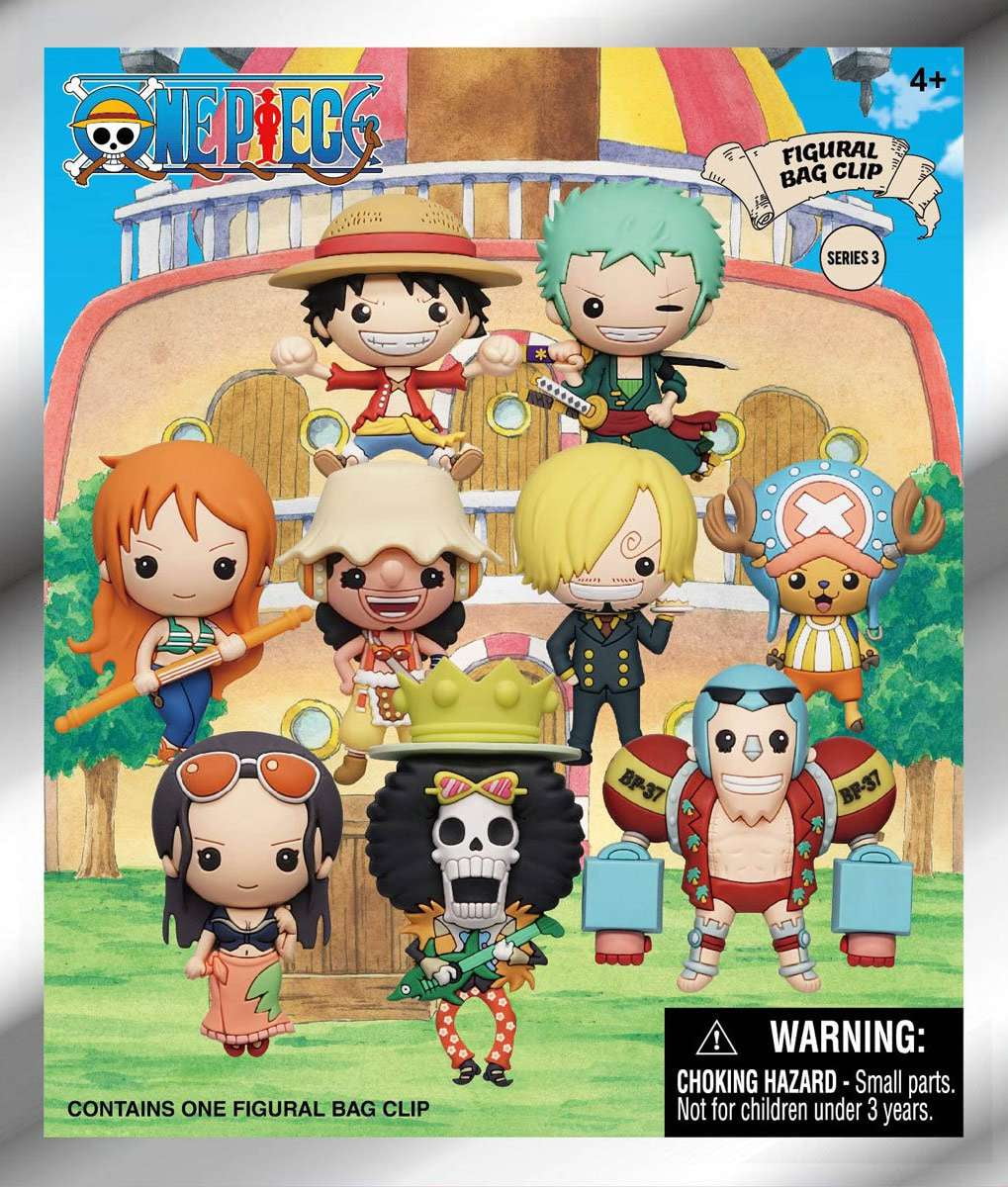 Monogram One Piece Series 3 Figural Bag Clip 2-inch Mystery Pack