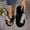 Black, variant on Viluyesy Womens Fuzzy Flip-Flops, Floral Rhinestone Open Toe Cozy Soft Sole Home Outdoor Slip-on Shoes White